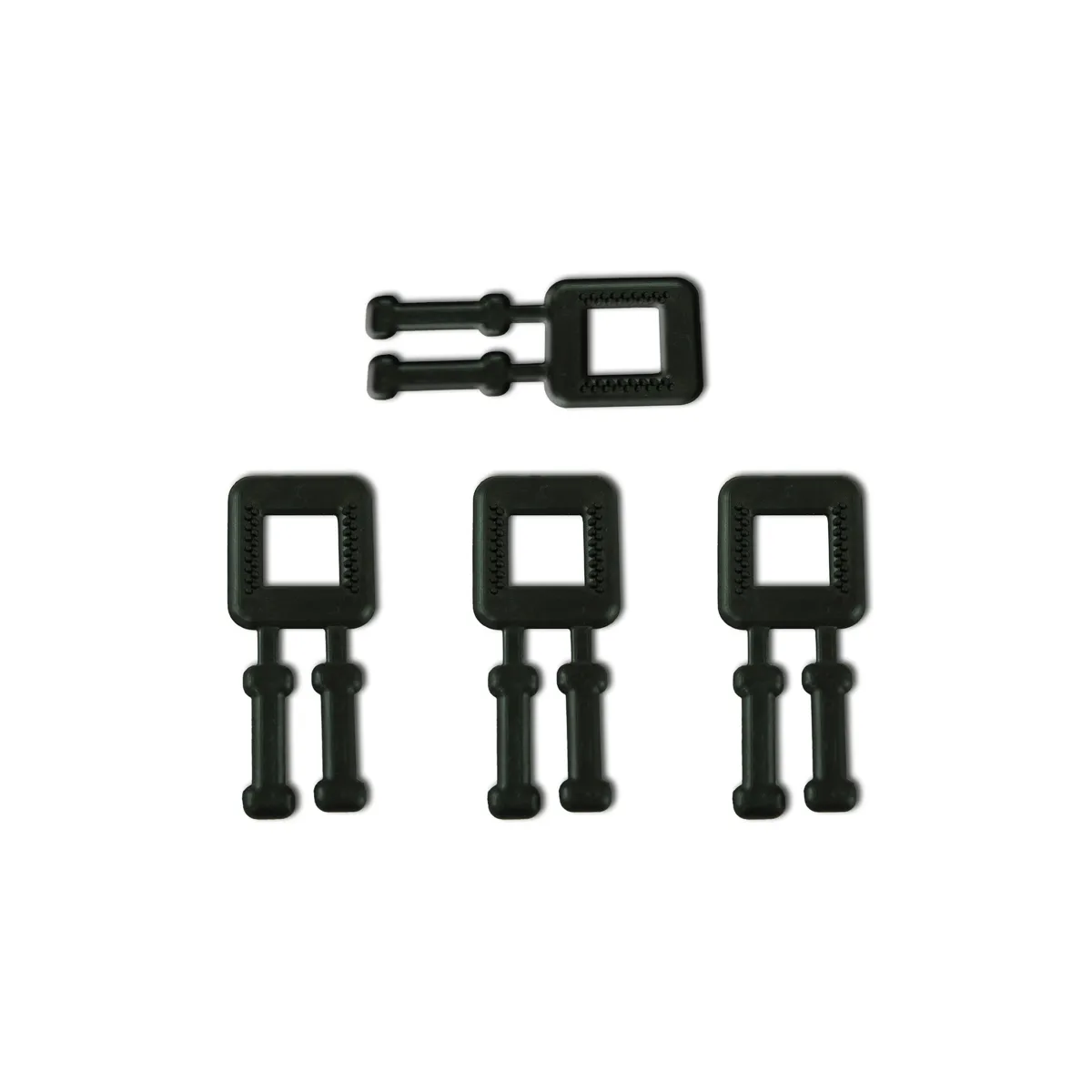 Mustad plastpandlad PP-pakkelindile (BUCKLES-4P), 12 mm
