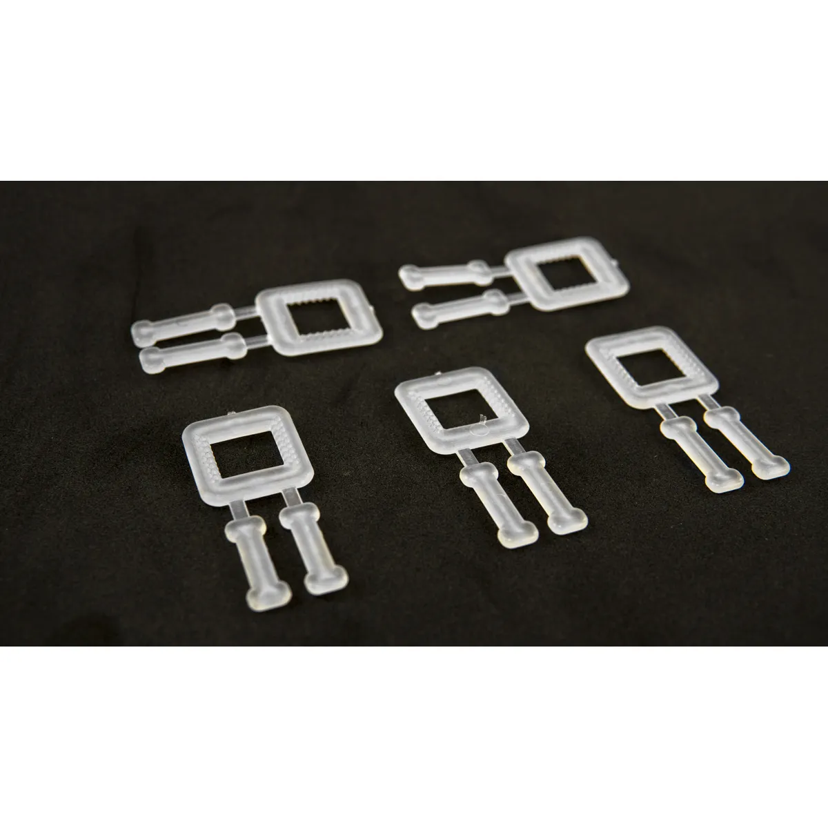 Valged plastpandlad PP-pakkelindile (BUCKLES-5P), 12 mm